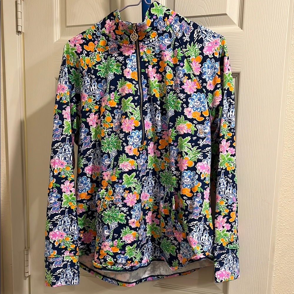 Mickey and Minnie Mouse Zip Pullover for Women by Lilly Pulitzer